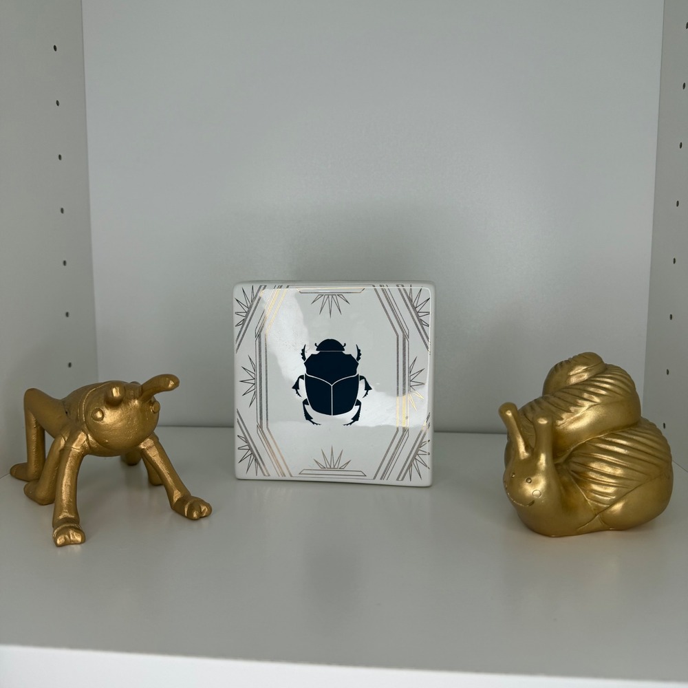 Set of 3 Decorative Items - Gold Bug Themed